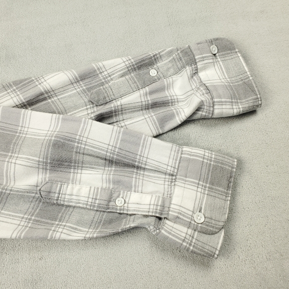 Faherty Flannel Shirt Mens XL Button Down Plaid Gray Lightweight Soft Supima - Picture 10 of 11